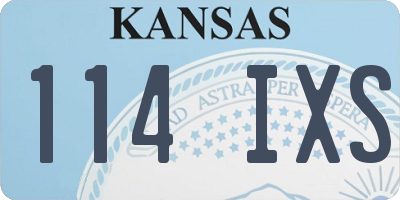 KS license plate 114IXS
