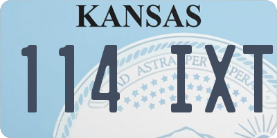 KS license plate 114IXT