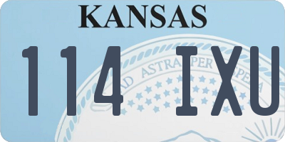 KS license plate 114IXU