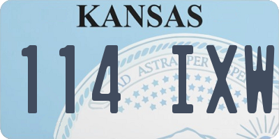 KS license plate 114IXW