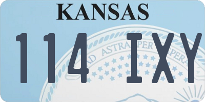 KS license plate 114IXY