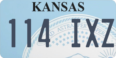 KS license plate 114IXZ