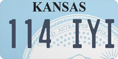 KS license plate 114IYI