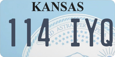 KS license plate 114IYQ