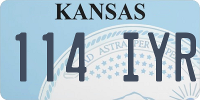 KS license plate 114IYR