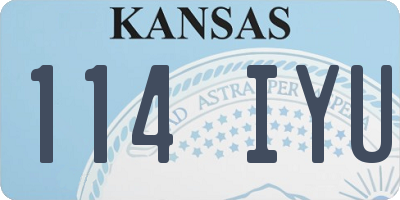 KS license plate 114IYU