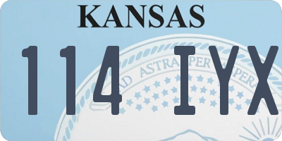KS license plate 114IYX