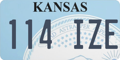 KS license plate 114IZE