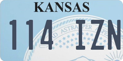 KS license plate 114IZN