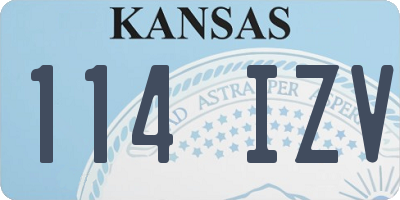 KS license plate 114IZV