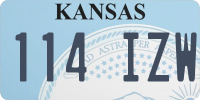 KS license plate 114IZW