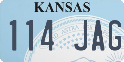 KS license plate 114JAG