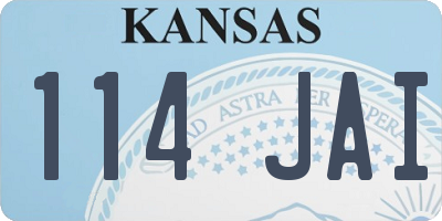 KS license plate 114JAI