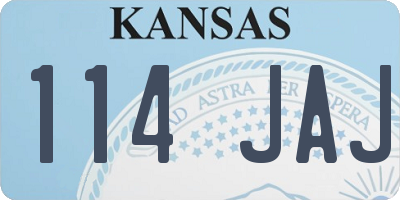 KS license plate 114JAJ