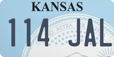 KS license plate 114JAL