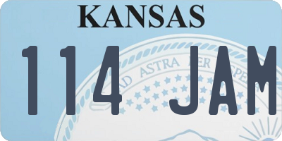 KS license plate 114JAM
