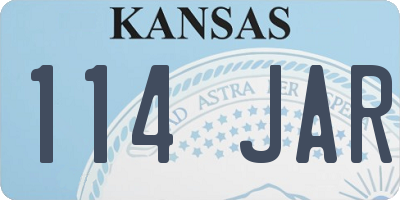 KS license plate 114JAR