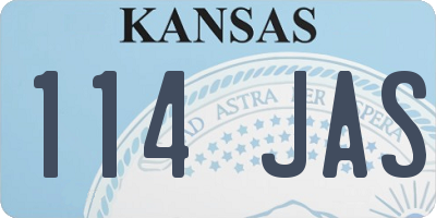 KS license plate 114JAS