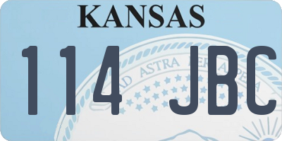 KS license plate 114JBC