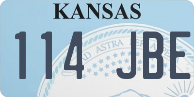 KS license plate 114JBE