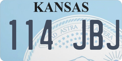 KS license plate 114JBJ