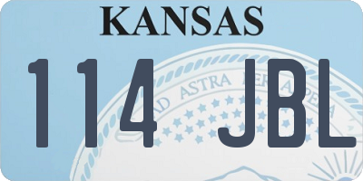 KS license plate 114JBL