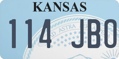 KS license plate 114JBO
