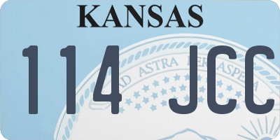 KS license plate 114JCC