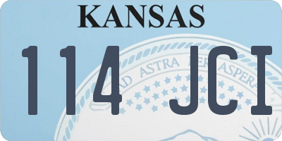 KS license plate 114JCI
