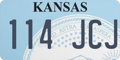 KS license plate 114JCJ