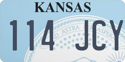 KS license plate 114JCY