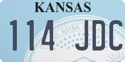 KS license plate 114JDC