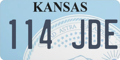 KS license plate 114JDE