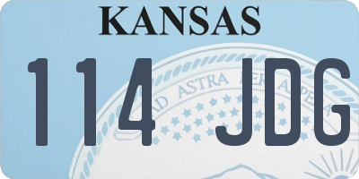 KS license plate 114JDG