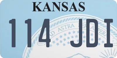 KS license plate 114JDI