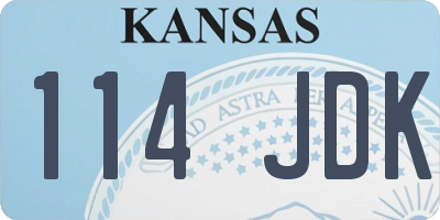 KS license plate 114JDK