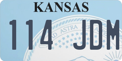 KS license plate 114JDM