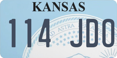 KS license plate 114JDO