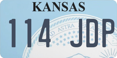 KS license plate 114JDP