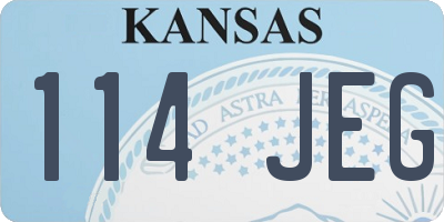 KS license plate 114JEG