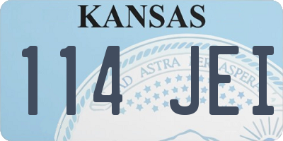 KS license plate 114JEI