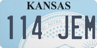 KS license plate 114JEM