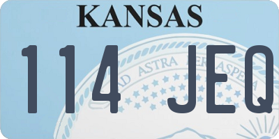 KS license plate 114JEQ