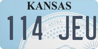 KS license plate 114JEU