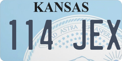 KS license plate 114JEX