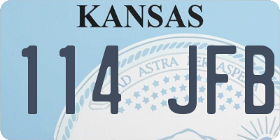 KS license plate 114JFB