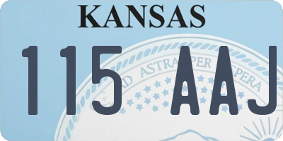 KS license plate 115AAJ