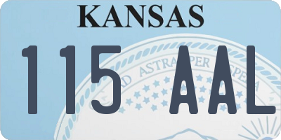 KS license plate 115AAL