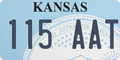 KS license plate 115AAT