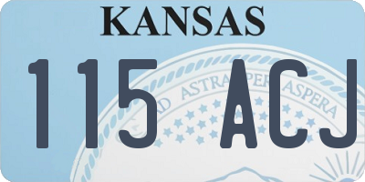 KS license plate 115ACJ